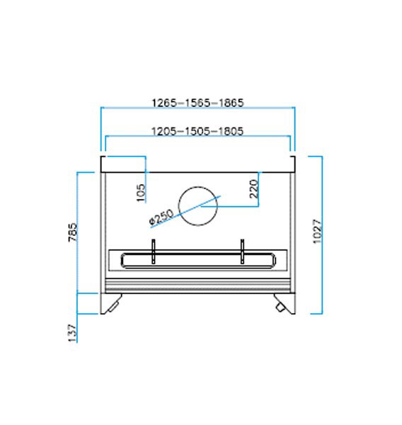 Sorbonne autoportante - en PVC - 1 guillotine à vitre fixe - L1865 x p1027 x H2300 mm