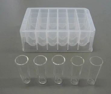AX-SV-59 - Tubes à échantillon de 2 ml en verre (5 tubes et 1 rack)