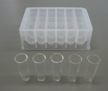 AX-SV-59 - Tubes à échantillon de 2 ml en verre (5 tubes et 1 rack)