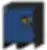 Armoire de sécurité basse 1 porte anti-feu (90 min) pour batterie lithium-ion ION-CHARGE-90