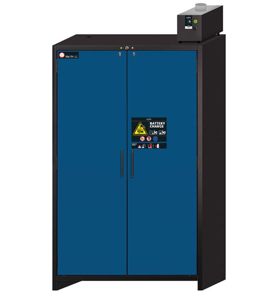 Armoire de sécurité haute 2 portes anti-feu (90 min) pour batterie lithium-ion  ION-PRO-90 PC.WDC
