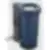 Poubelle avec raccordement pour extraction - couleur bleue