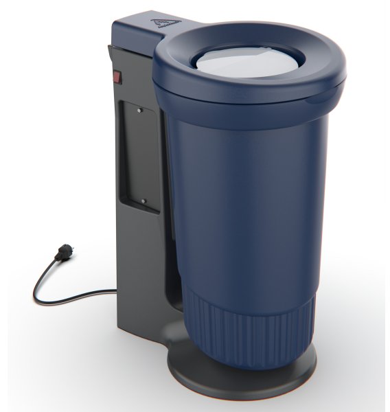 Poubelle avec filtration intégrée autonome - couleur bleue