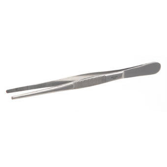 Pincette pointe arrondie - inox 105 mm