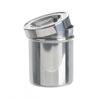 Bécher inox avec couvercle empilable 80 x Ø 102
