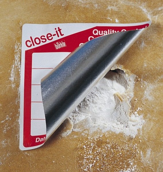 Etiquettes close-it - 95 x 95 mm - Rouleau de 500 - Jaune - Bürkle