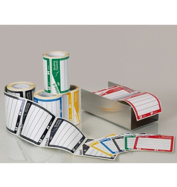 Etiquettes close-it - 95 x 95 mm - Rouleau de 500 - Vert - Bürkle