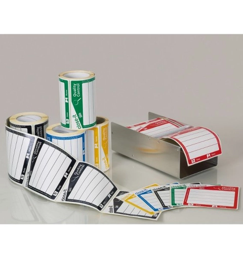 Etiquettes close-it - 95 x 95 mm - Rouleau de 500 - Vert - Bürkle