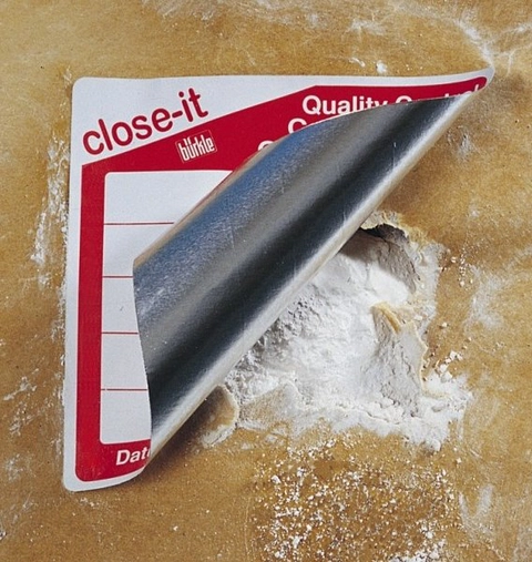 Etiquettes close-it Maxi - 150 x 150 mm - Rouleau de 500 - Blanc, sans impression - Bürkle