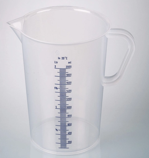 Bécher avec poignée en PP, graduations bleues - 500 ml - Bürkle