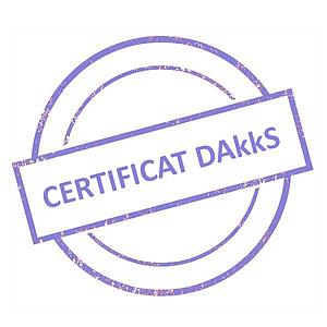 Certificat DAkkS pour jeu de poids étalon 1 g - 1 kg - Classe F1