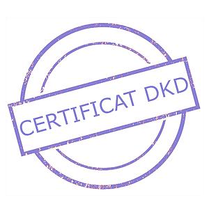 Certificat DAkkS pour jeu de poids étalon 1 g - 200 g - Classe M1