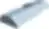 Hotte centrale blanche en PVC, L1200 x p600 x H350 mm