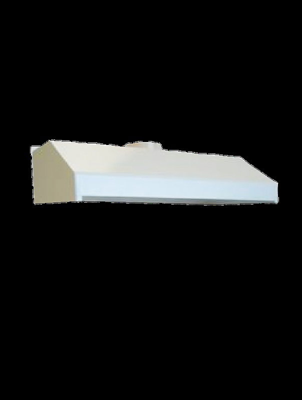 Hotte murale blanche en PVC, L1500 x p600 x H350 mm