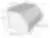 Hotte murale blanche en PVC, L900 x p900 x H350 mm