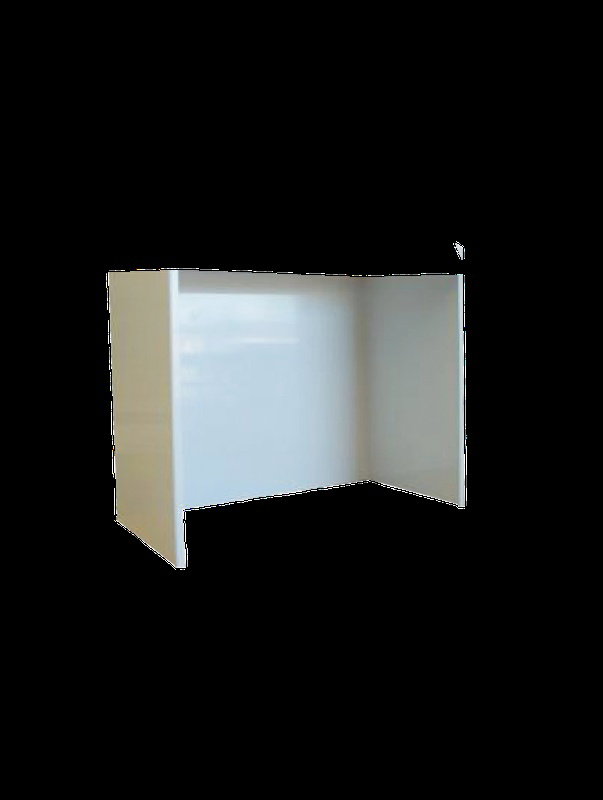 Support 3 côtés en PVC pour hotte murale,  L1200 x l600 x H800 mm  