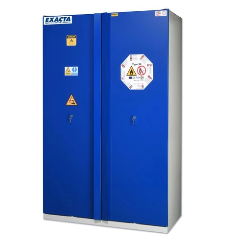 Armoire de sécurité haute 2 portes anti-feu (90 min) pour batterie lithium-ion - L 1200
