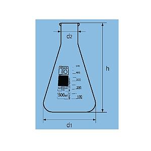 Fiole Erlenmeyer col étroit - 25 ml - TGI