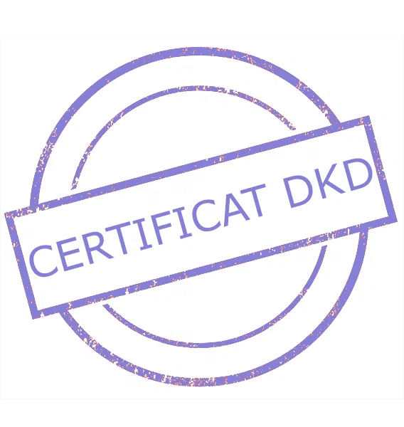 Certificat DAkkS pour poids étalon 20 mg - Classe M1
