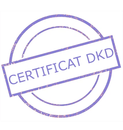 Certificat DAkkS pour poids étalon 2 kg - Classe F2