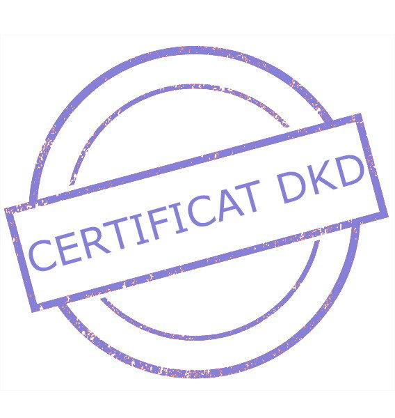 Certificat DAkkS pour poids étalon 2 mg - Classe F1