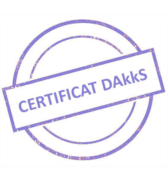 Certificat DAkkS pour jeu de poids étalon 1 mg - 50 g - Classe F1