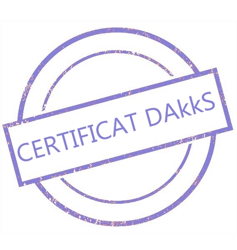 Certificat DAkkS pour poids étalon 5 mg - Classe E2