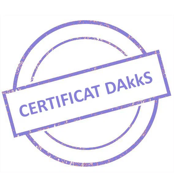Certificat DAkkS pour jeu de poids étalon 1 mg - 200 g - Classe E2