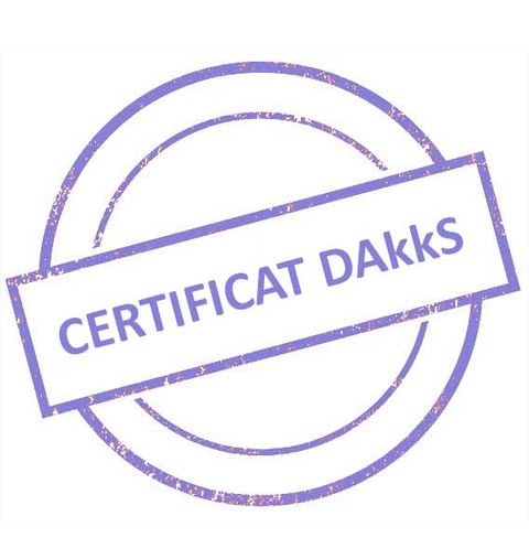 Certificat DAkkS pour jeu de poids étalon 1 mg - 5 kg - Classe E2