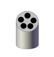Portoir réducteur pour 5 tubes Vacu - 13 x 75 mm