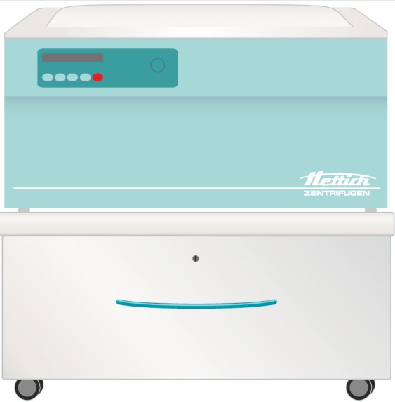 Meuble à roulettes pour centrifugeuses - 1 tiroir