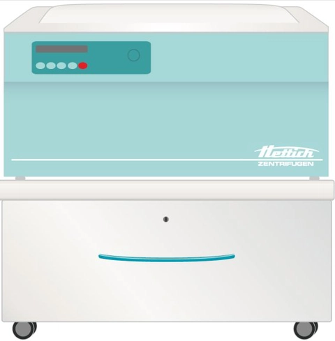Meuble à roulettes pour centrifugeuses - 1 tiroir