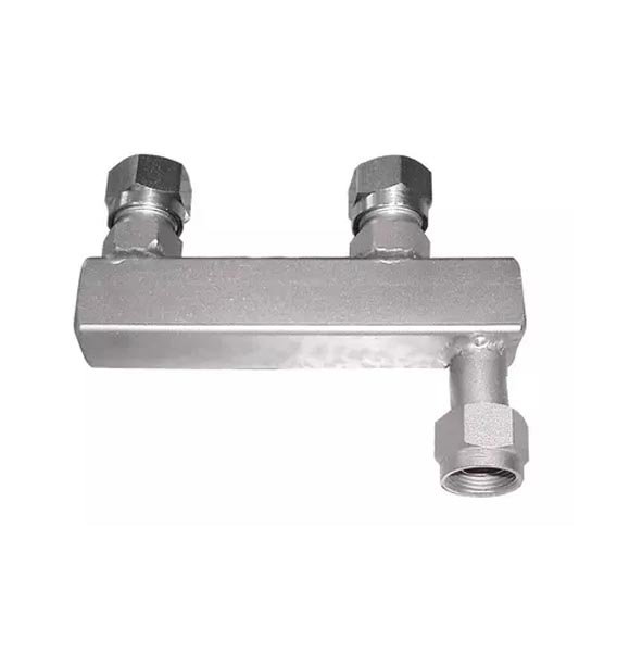 Distributeur 2 voies M16x1 femelle sur 2x M16x1 mâle