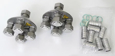 JUL-8970522 - Répartiteur en 4 (2 pièces), G3/4" Øint, avec connexion pour tuyau 3/4" Øint - JULABO
