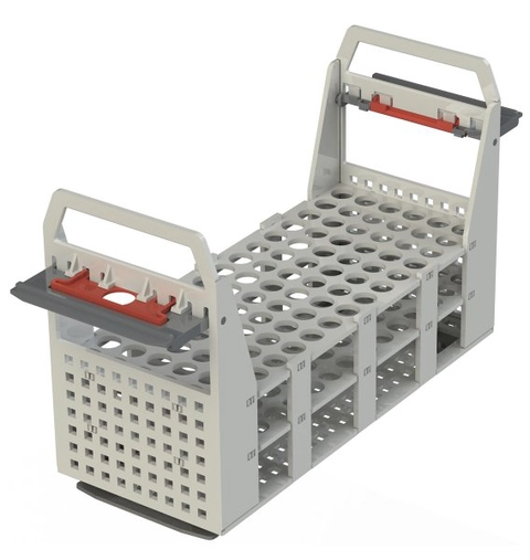 Portoir plastique pour 90 tubes 75 x Ø12/13 mm - max 100 °C - Julabo