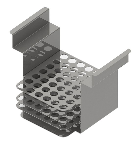 Portoir inox pour 42 tubes 75 x Ø12/13 mm - max 150 °C - Julabo