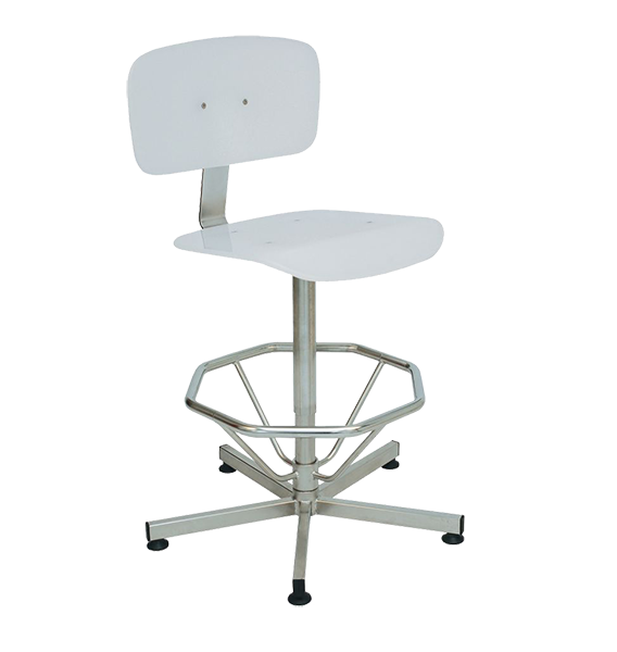 Chaise inox / V-Korr avec repose-pieds - Kango