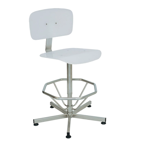 Chaise inox / V-Korr avec repose-pieds - Kango