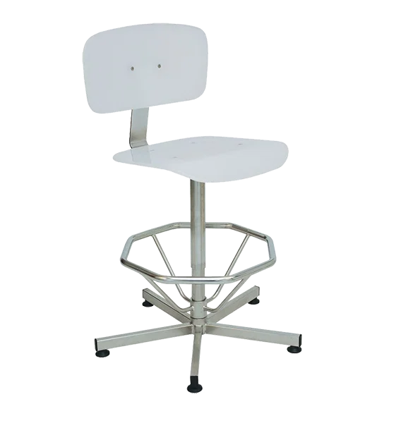 Chaise inox / V-Korr avec repose-pieds - Kango