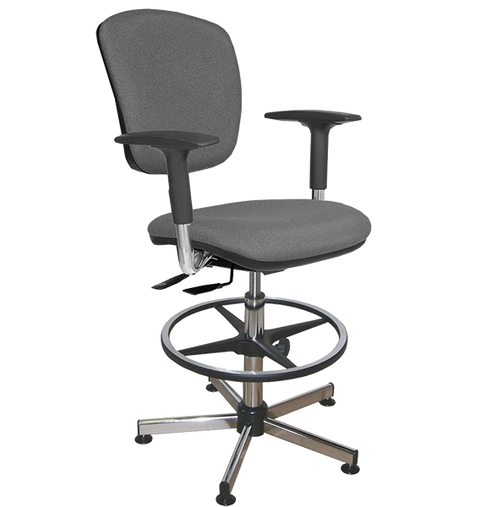 Chaise vinyle asynchrone avec repose-pieds et accoudoirs - Kango