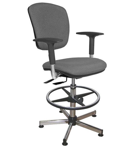 Chaise vinyle asynchrone avec repose-pieds et accoudoirs - Kango