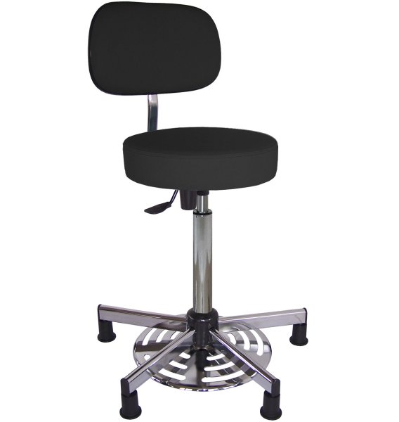Chaise vinyle noir à patins - Kango