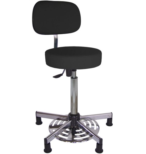 Chaise vinyle noir à patins - Kango