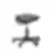 Tabouret professionnel Koncept Bois noir à roulettes - Kango