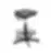 Tabouret professionnel Koncept Bois noir à patins - Kango