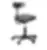 Chaise professionnelle noire Koncept Bois à roulettes - Kango