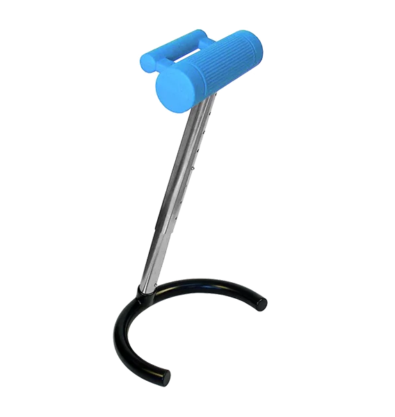 Siège assis debout inox / polyuréthane bleu - Kango