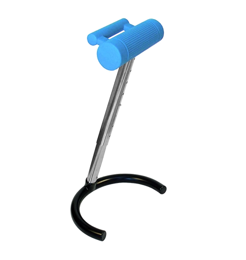Siège assis debout inox / polyuréthane bleu - Kango