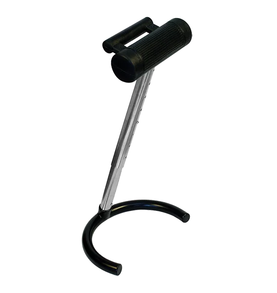 Siège assis debout inox / polyuréthane noir - Kango