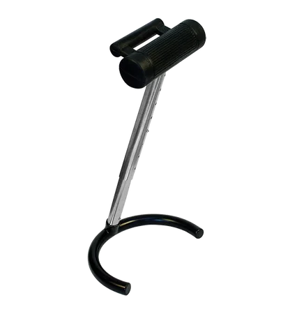 Siège assis debout inox / polyuréthane noir - Kango